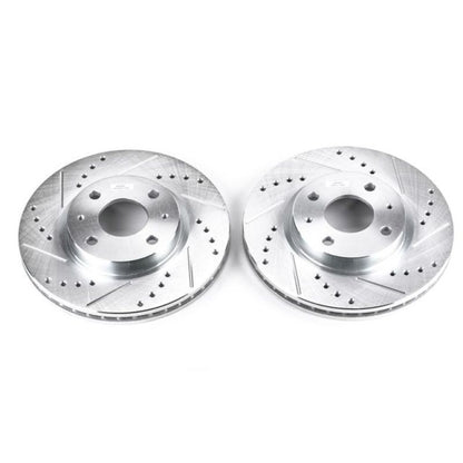 Power Stop 08-11 Ford Focus Front Evolution Drilled & Slotted Rotors - Pair PowerStop
