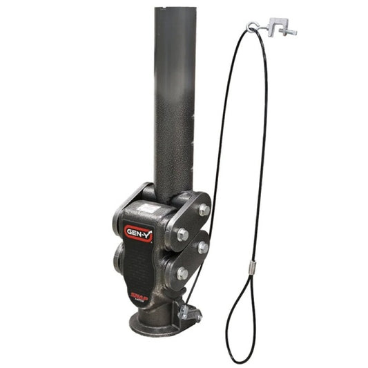 Gen-Y Spartan Torsion-Flex 5in Offset 4in RD Tube Gooseneck 2-5/16in Coupler Standard Height