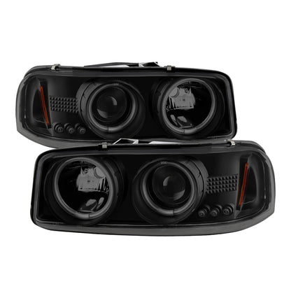 Spyder GMC Sierra 1500/2500 99-06 Projector Headlights CCFL Halo LED Blk Smke PRO-YD-CDE00-CCFL-BSM SPYDER