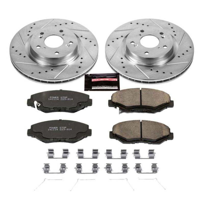 Power Stop 12-16 Honda CR-V Front & Rear Z23 Evolution Kit W/Cals