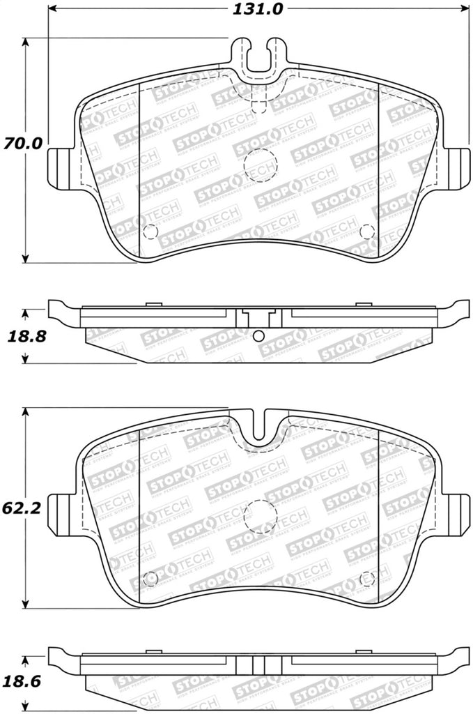 StopTech Premium Ceramic Brake Pads - 308.08720