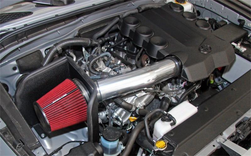 Spectre 10-18 Toyota FJ 10-15 4Runner V6-4.0L F/I Air Intake Kit - Polished w/Red Filter Spectre