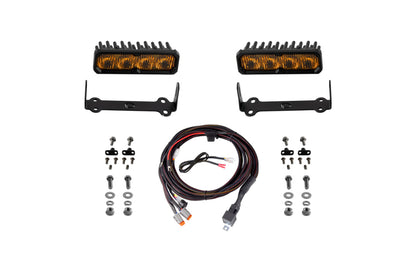 Diode Dynamics 2014-2024 Toyota 4Runner SS6 Sport LED Kit Yellow Fog 3000K
