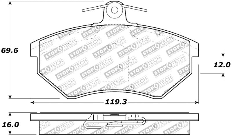 StopTech Premium Ceramic Brake Pads - 308.06960