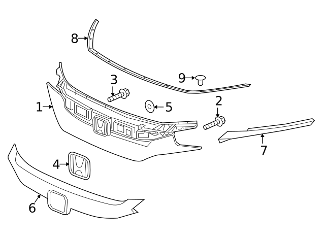 Genuine OEM Honda Clip Hood Seal (91504-TBA-A01) X1