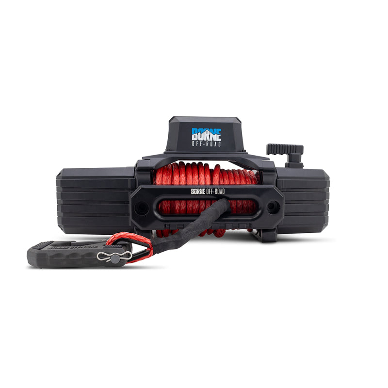 Borne Off-Road 12K Winch - Red Synthetic Rope Borne Off-Road