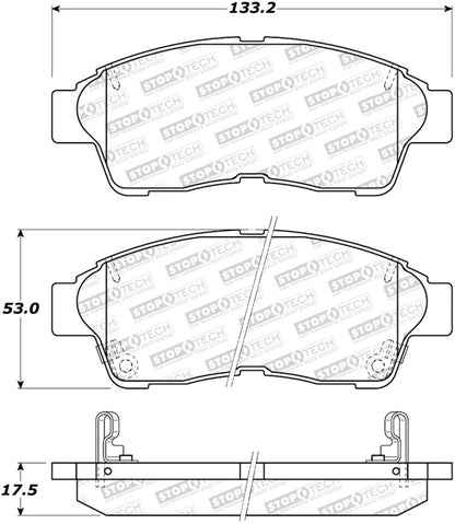 StopTech Premium Ceramic Rear Brake Pads - 308.05621 Stoptech