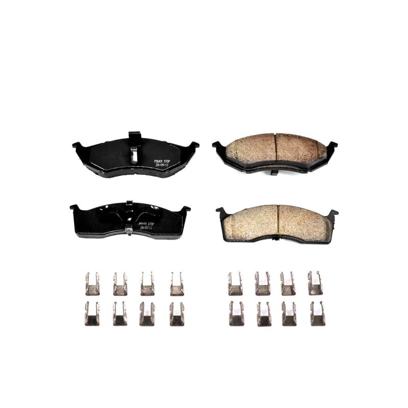 Power Stop 1997 Chrysler Intrepid Front Z17 Evolution Ceramic Brake Pads w/Hardware PowerStop