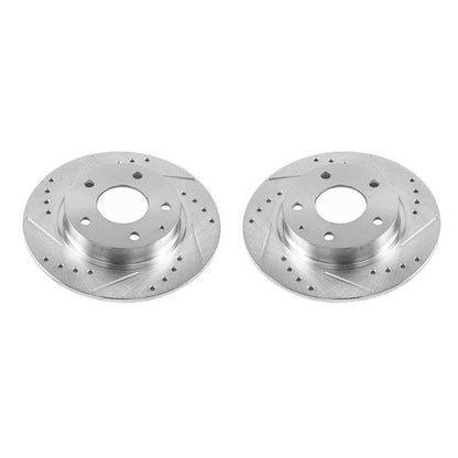 Power Stop 14-18 Mazda 3 Rear Evolution Drilled & Slotted Rotors - Pair PowerStop