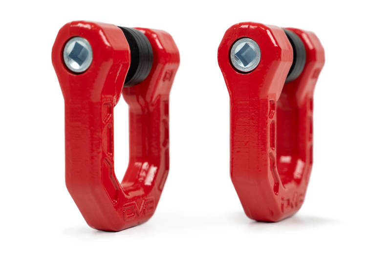 DV8 Offroad Elite Series D-Ring Shackles - Pair (Red) DV8 Offroad