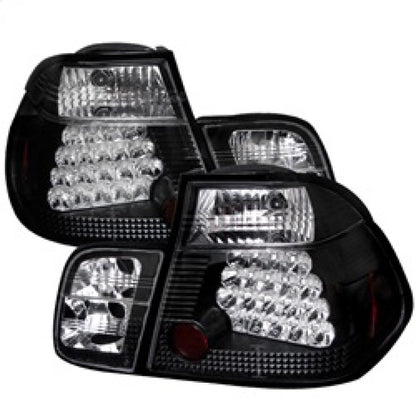 Spyder BMW E46 3-Series 99-01 4Dr LED Tail Lights Black ALT-YD-BE4699-4D-LED-BK SPYDER