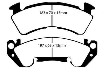 EBC YellowStuff Front Brake Pads - DP41147R EBC