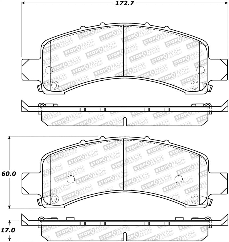 StopTech Premium Ceramic Brake Pads - 308.09741