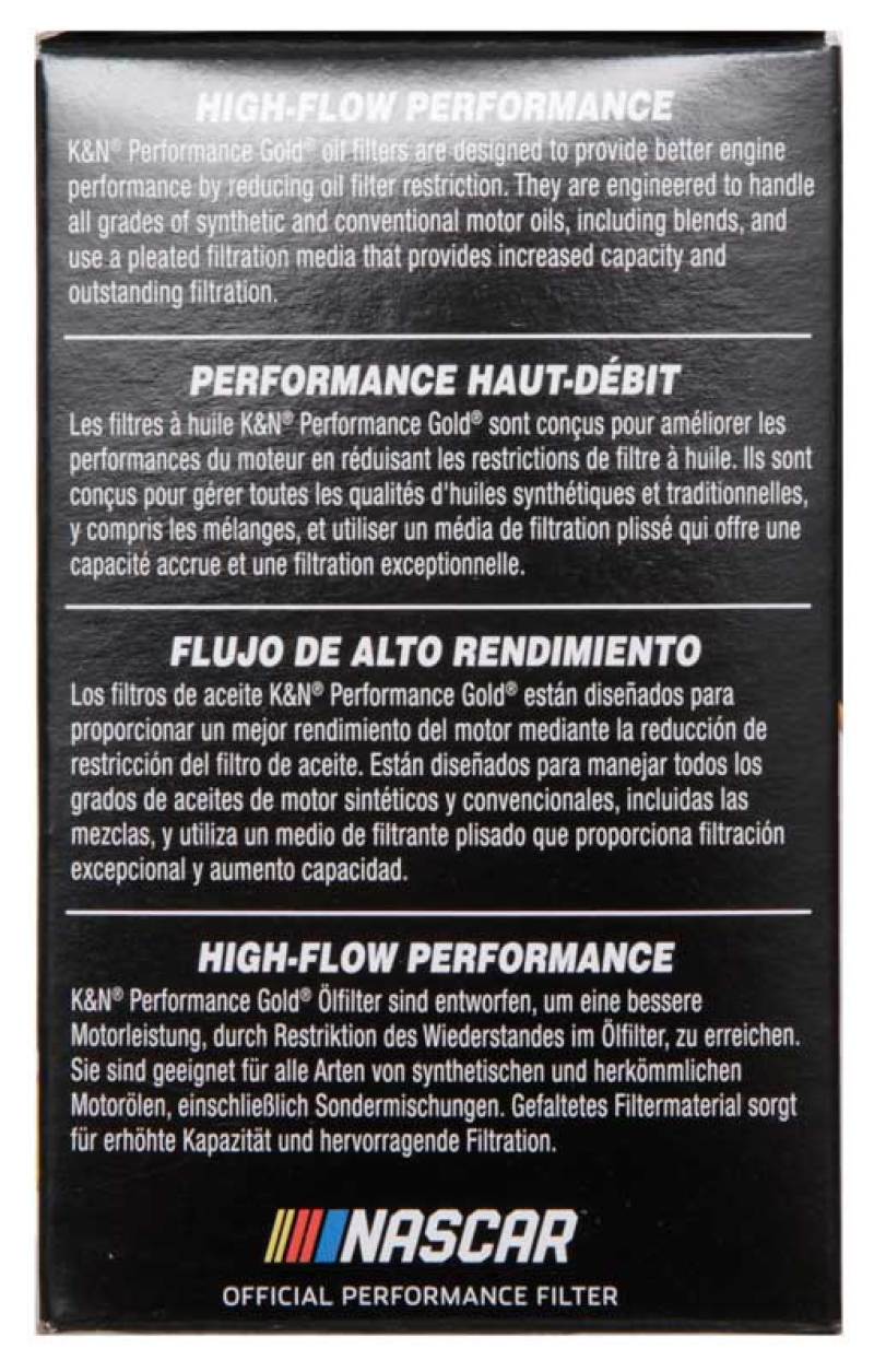 K&N Performance Oil Filter for 09-19 GM 1.4L / 1.6L / 1.8L w/ Hengst Filter Housing K&N Engineering