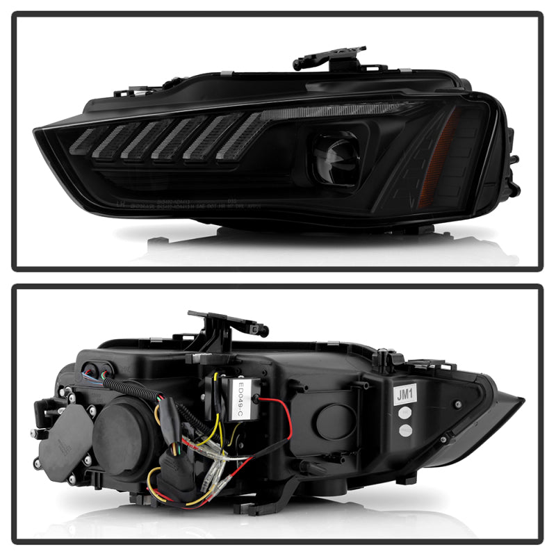 Spyder 13-16 Audi A4/S4 Halogen Model Only High-Power LED Headlights - Black PRO-YD-AA413HALAP-BK SPYDER