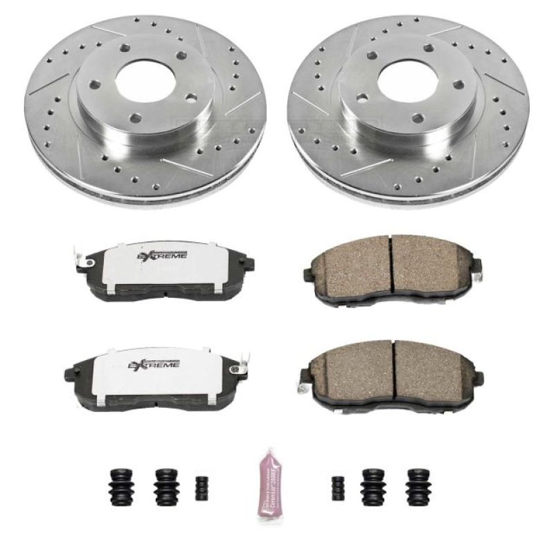 Power Stop 99-01 Nissan Maxima Front Z26 Street Warrior Brake Kit PowerStop