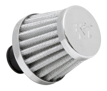 K&N 2in Base OD x .375in Flange ID x 1.75in H Rubber Base Crankcase Vent Filter - White K&N Engineering
