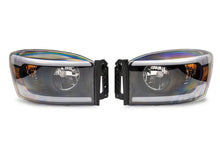 Load image into Gallery viewer, Raxiom 06-09 Dodge RAM 1500/2500/3500 Axial Headlights w/ SEQL LED Bar- Blk Housing (Clear Lens)