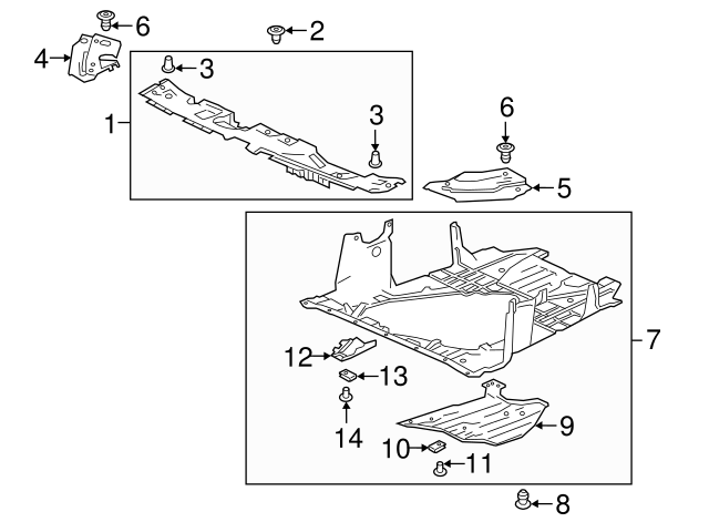 Genuine OEM Honda Pin Engine Cover Lower (90674 TY2 A01) X1