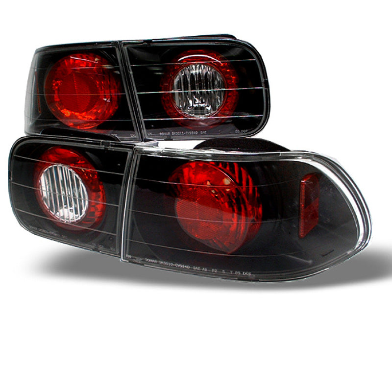 Spyder Honda Civic 92-95 2/4DR Euro Style Tail Lights Black ALT-YD-HC92-24D-BK SPYDER