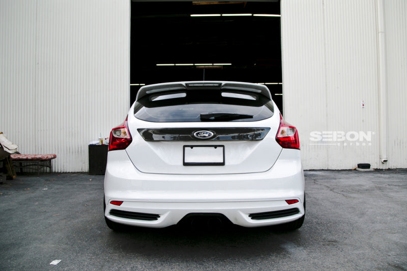 Seibon TG1213FDFO Carbon Fiber Rear Garnish for 2012–2014 Ford Focus