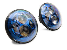 Load image into Gallery viewer, Raxiom 07-18 Jeep Wrangler JK 7-In LED Headlights- BlueHousing- Clear Lens