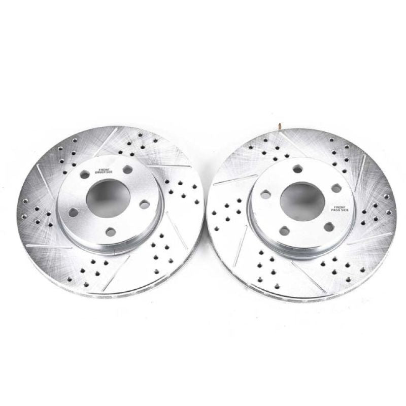 Power Stop 14-18 Ford C-Max Front Evolution Drilled & Slotted Rotors - Pair