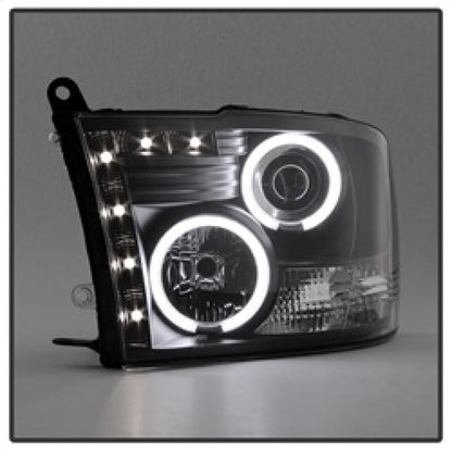 Spyder Dodge Ram 1500 09-14 Projector Headlights Halogen- CCFL Halo LED - Blk PRO-YD-DR09-CCFL-BK SPYDER