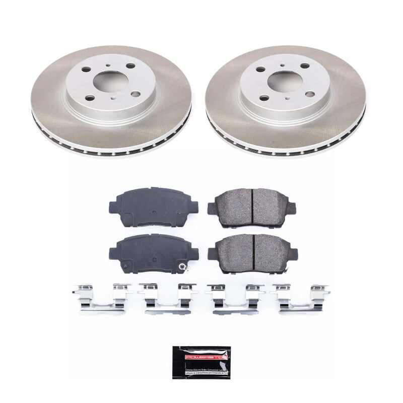 Power Stop 01-03 Toyota Prius Front Semi-Coated Rotor Kit PowerStop
