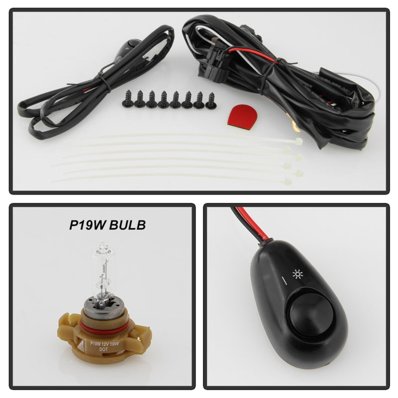 Spyder Ford Eacape 2007-2012 OEM Fog Lights w/Universal Switch- P19W(Included) - Clear SPYDER