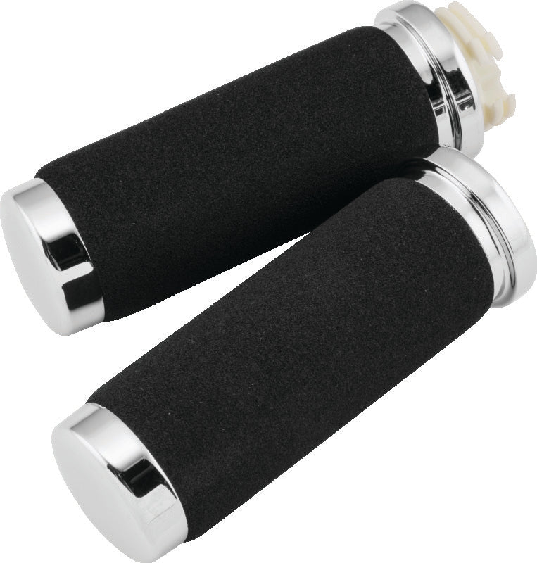 Bikers Choice 81-Up Big Twin & XL With Dual Cable Black Cushion Grips With Sleeve Pr - 491310