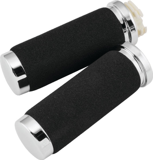 Bikers Choice 81-Up Big Twin & XL With Dual Cable Black Cushion Grips With Sleeve Pr - 491310