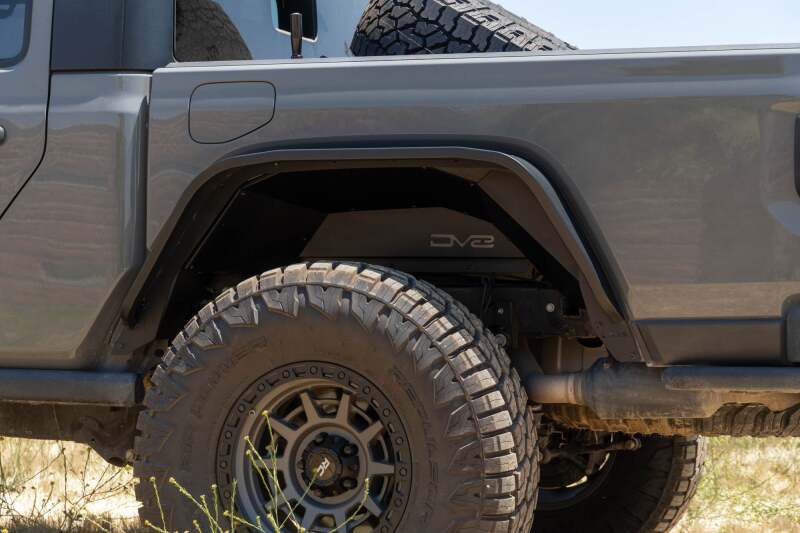 DV8 Offroad 20-24 Jeep Gladiator JT Rear Inner Fender Liners - Satin Black