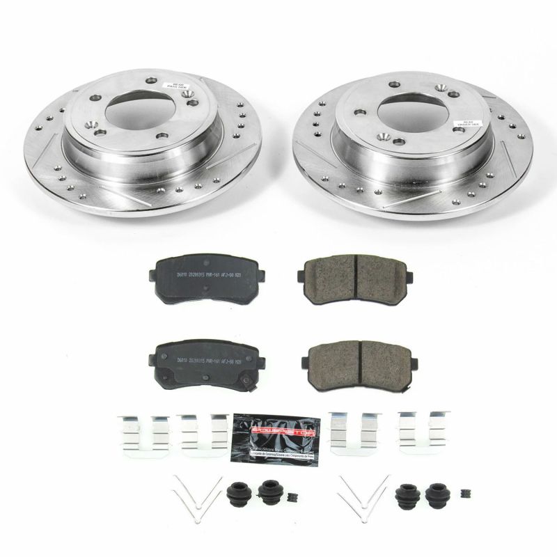 Power Stop 18-19 Hyundai Kona Rear Z23 Evolution Sport Brake Kit PowerStop