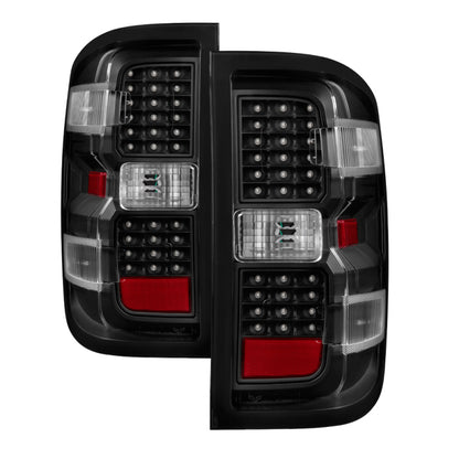 xTune Chevy 1500 14-16 / Silverado 2500HD/3500HD LED Tail Lights - Black ALT-JH-CS14-LED-BK SPYDER