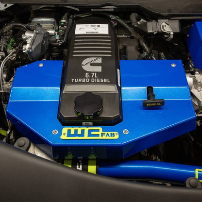 Wehrli 10-24 Dodge Cummins 6.7L Fabricated Aluminum Engine Cover - Semi-Gloss Black - WCF100730-SGB