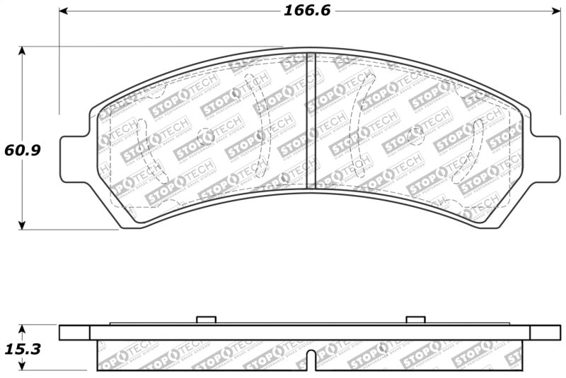 StopTech Sport Brake Pads w/Shims and Hardware - Rear Stoptech