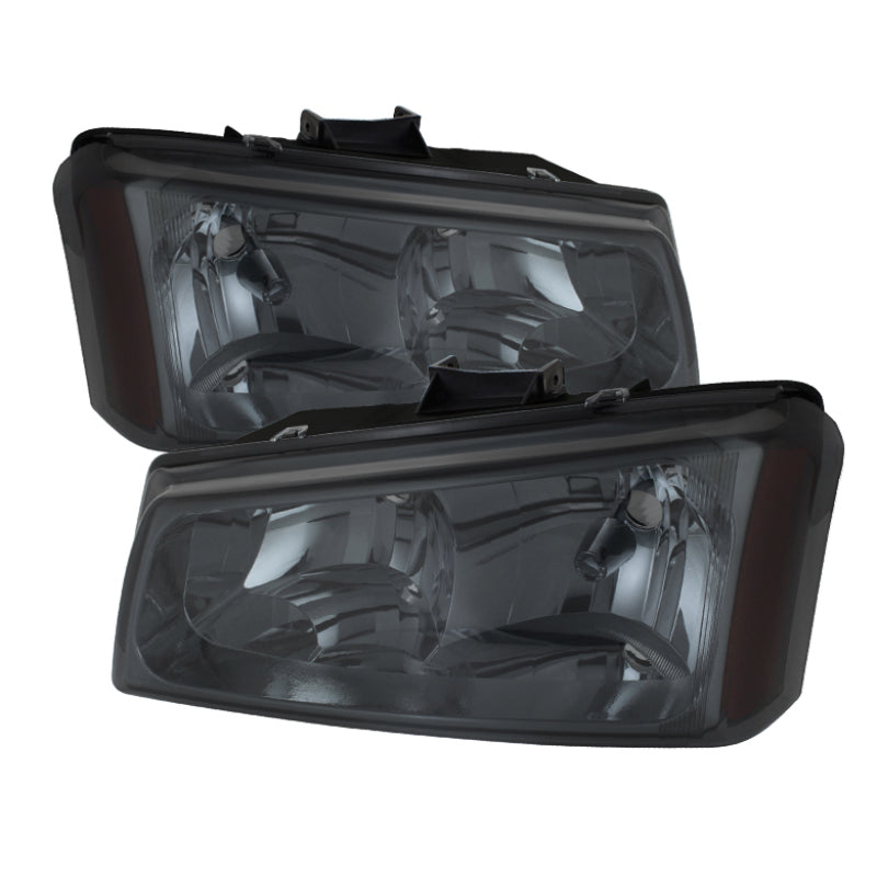 Xtune Chevy Silverado 1500/2500/3500 03-06 Crystal Headlights Smoke HD-JH-CSIL03-SM-AM SPYDER