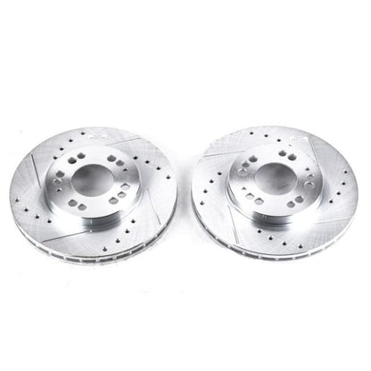 Power Stop 91-96 Dodge Stealth Front Evolution Drilled & Slotted Rotors - Pair PowerStop