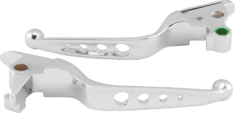 Bikers Choice 15-17 FLST FXST Chrome O Series Holed Lever Set - 482144