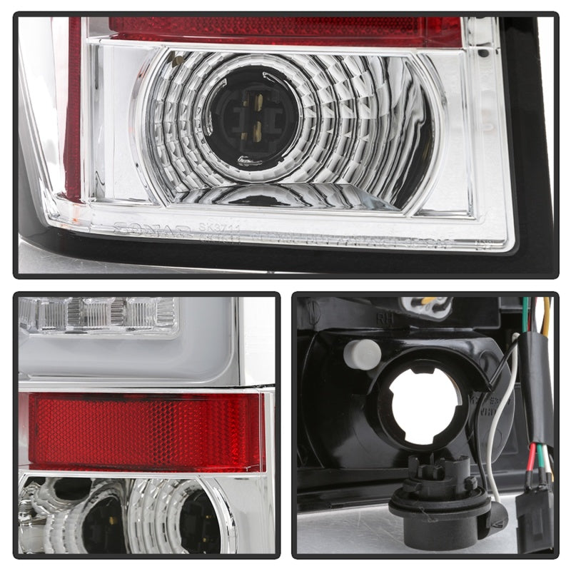 Spyder Jeep Grand Cherokee 05-06 Version 2 Light Bar LED Tail Lights - Chrome SPYDER