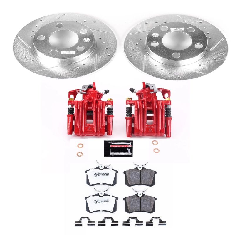 Power Stop 98-99 Volkswagen Beetle Rear Z26 Street Warrior Brake Kit w/Calipers PowerStop