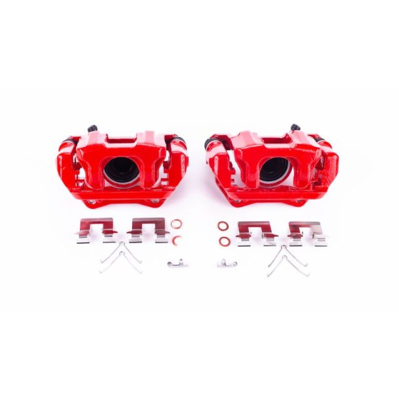 Power Stop 14-16 Acura MDX Rear Red Calipers w/Brackets - Pair PowerStop