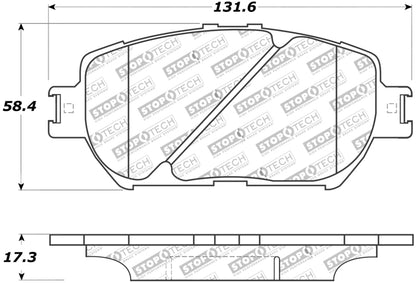 StopTech Premium Ceramic Front Brake Pads - 308.09080 Stoptech