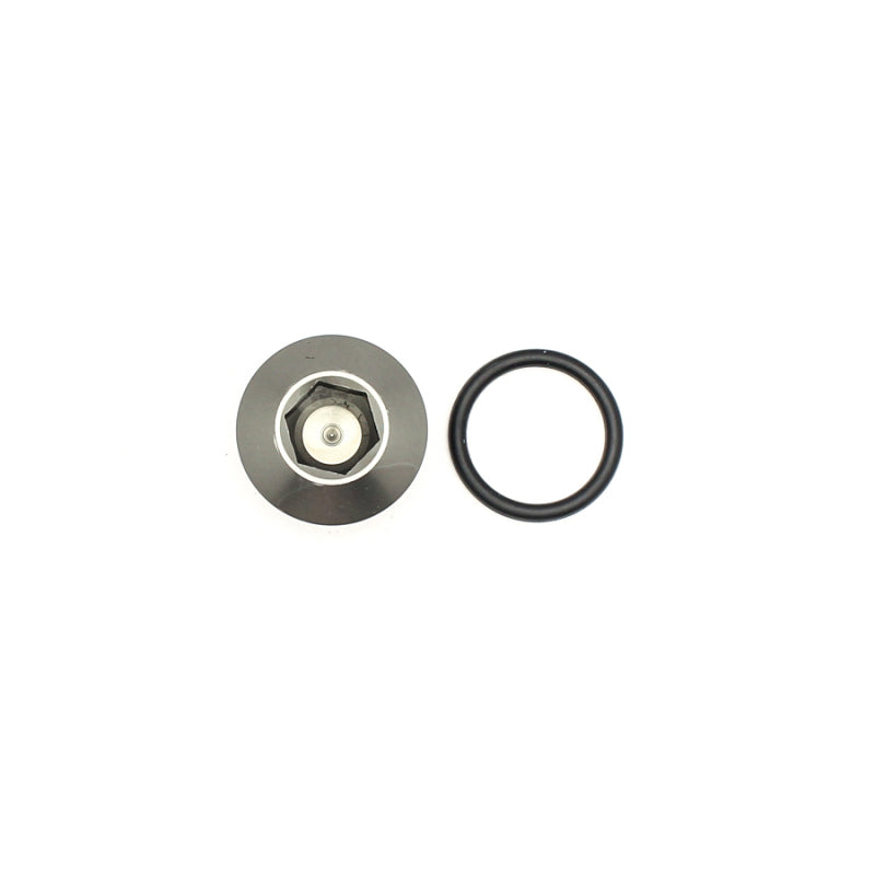 DeatschWerks 8AN ORB Male Plug Low Profile Internal Allen/Hex (Incl O-Ring) Anodized Matte Black DeatschWerks