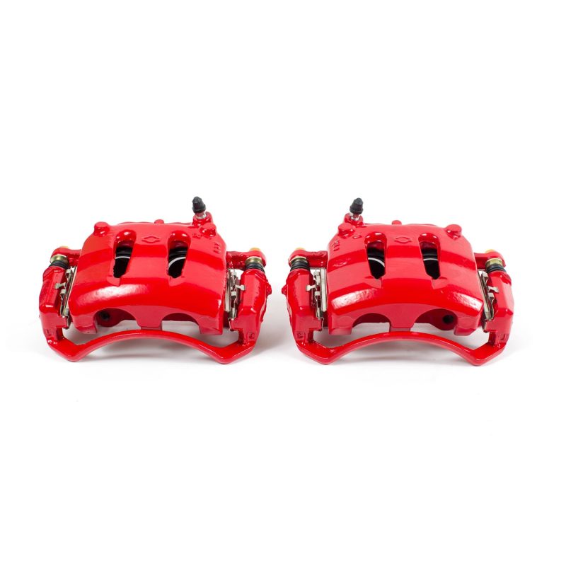 Power Stop 99-02 Nissan Frontier Front Red Caliper w/Bracket (Pair) PowerStop