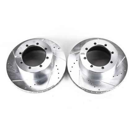 Power Stop 00-02 Ford E-450 Super Duty Rear Evolution Drilled & Slotted Rotors - Pair PowerStop