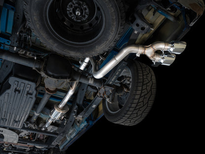 AWE 21-25 Ford F150 (14th Gen Reg Cab) Cat-Back Exhaust - 4.5in Dual Side Exit Chrome Tips