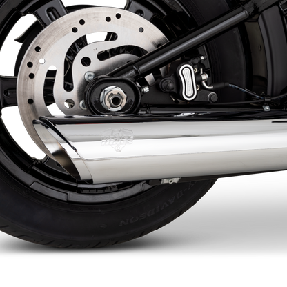 Vance & Hines 2025+ HD Softail Twin Slash 4in Round Chrome Slip-On Exhaust