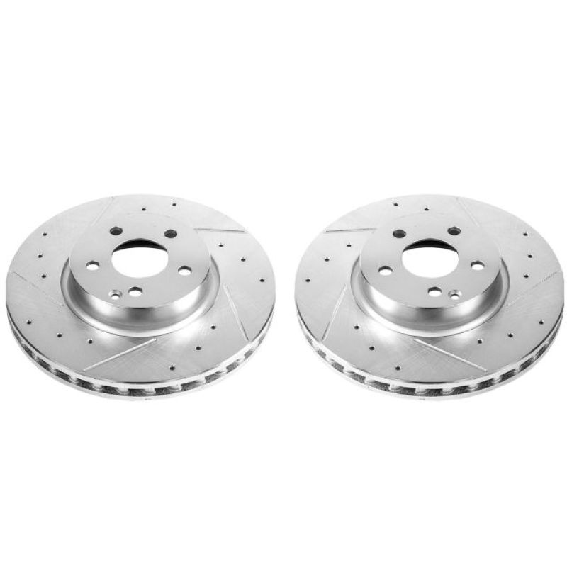 Power Stop 13-14 Mercedes-Benz C300 Front Evolution Drilled & Slotted Rotors - Pair PowerStop